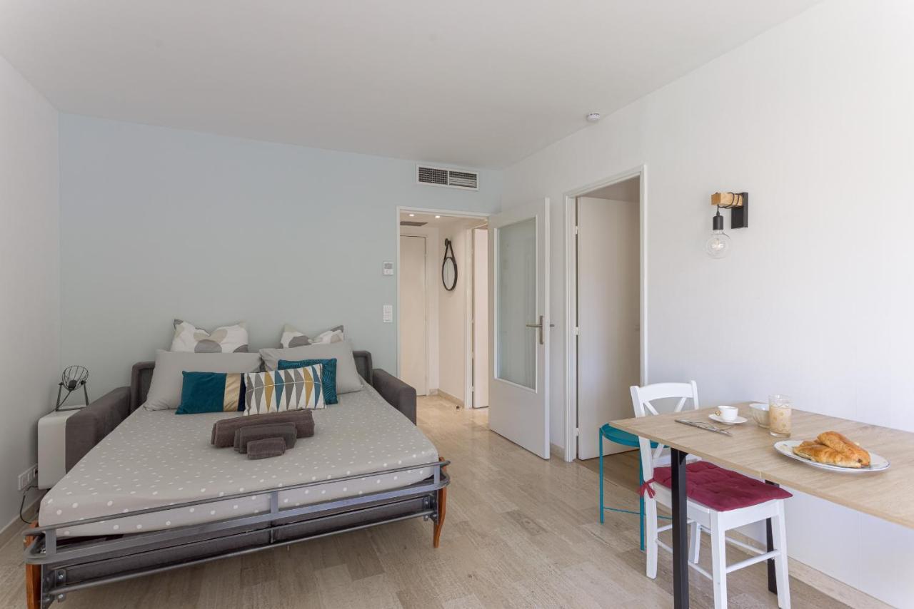 Cosy Studio - Centre Cannes - Terrasse - Clim - Wifi 外观 照片