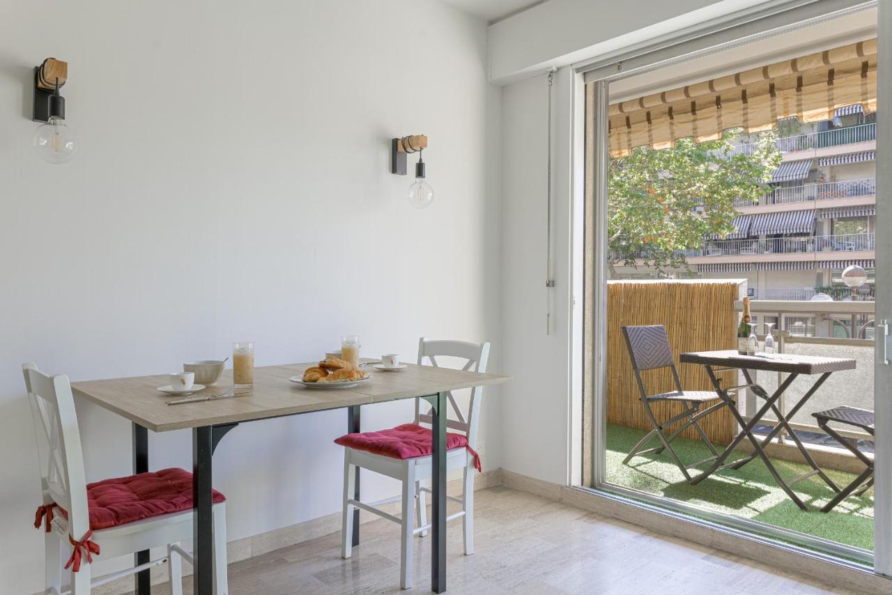Cosy Studio - Centre Cannes - Terrasse - Clim - Wifi 外观 照片